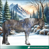 Horse Color:Plaid Smoky Blue Onyx Ice Tobiano Appaloosa