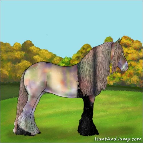 Horse Color:Void Nacre Chocolate Palomino Onyx Tobiano