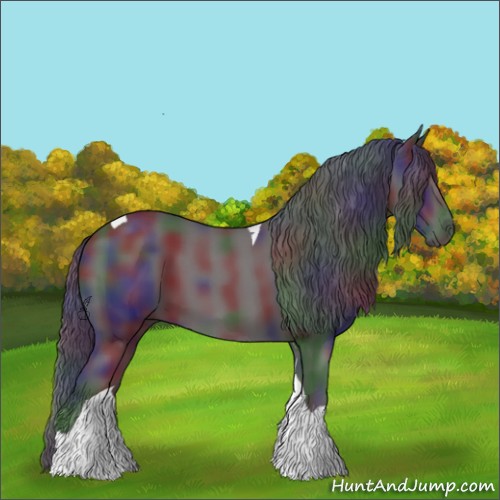 Horse Color:Nacre Smoky Black Tobiano 