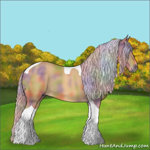 Horse Color:Nacre Palomino Tobiano