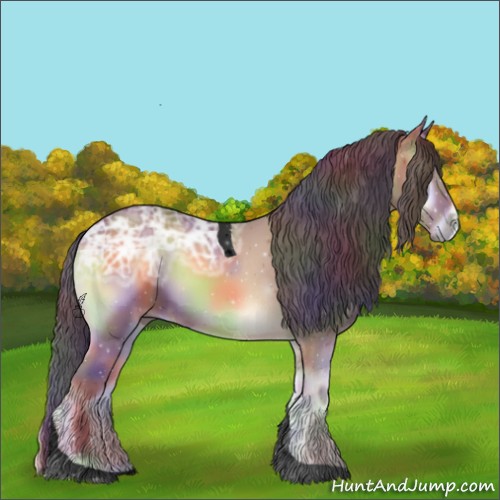 Horse Color:Void Nacre Buckskin Ice Onyx Tobiano