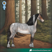 Horse Color:Brown Roan Tobiano Frame Rabicano