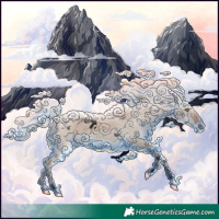 Horse Color:Void White Spotted Silver Grullo Tobiano Rabicano