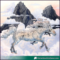 Horse Color:Void White Spotted Silver Bay Dun Rabicano 