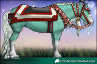 Horse Color:Watercolor White Spotted Silver Black 