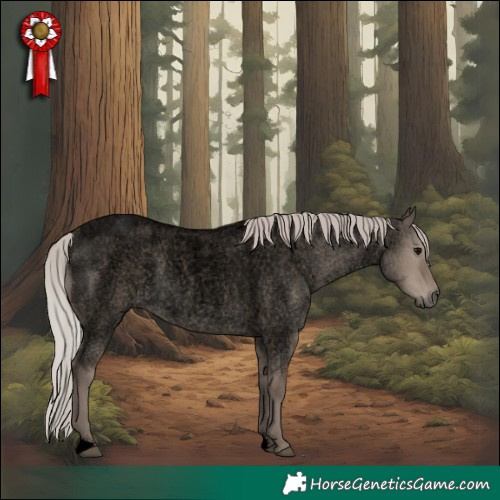 Horse Color:Void Silver Grullo Roan 