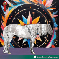 Horse Color:White Spotted Silver Brown 