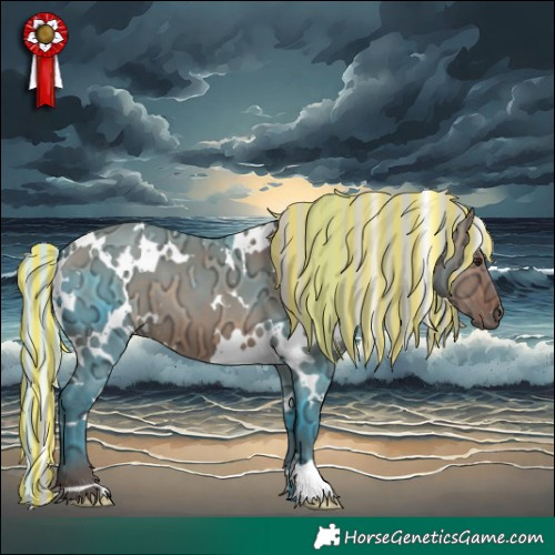 Horse Color:Painted White Spotted Silver Brown Ice Dun 