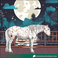 Horse Color:White Spotted Silver Bay Appaloosa 