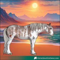 Horse Color:White Spotted Silver Brown