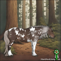 Horse Color:White Spotted Silver Brown Tobiano 