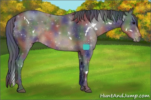 Horse Color:Nacre White Spotted Brown Varnish