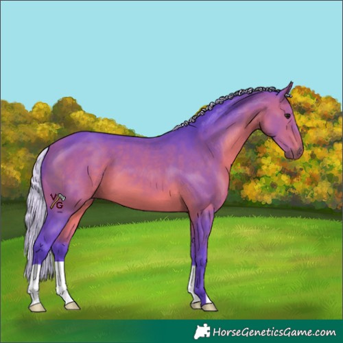Horse Color:Watercolor Silver Bay