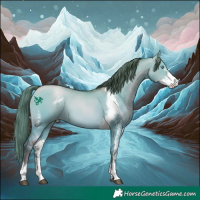 Horse Color:Brown Pearl Dun Sabino 