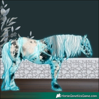 Horse Color:Void Thunderstruck Silver Amber Champagne Dun Splash Tobiano Rabicano 