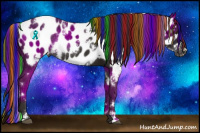 Horse Color:Painted White Spotted Liver Chestnut Near Leopard Rabicano 