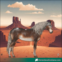 Horse Color:Gray Liver Chestnut Mushroom Tobiano 