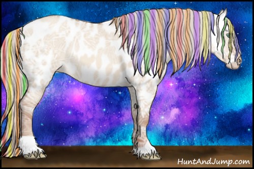 Horse Color:Painted Silver Classic Champagne Ice Dun Appaloosa 