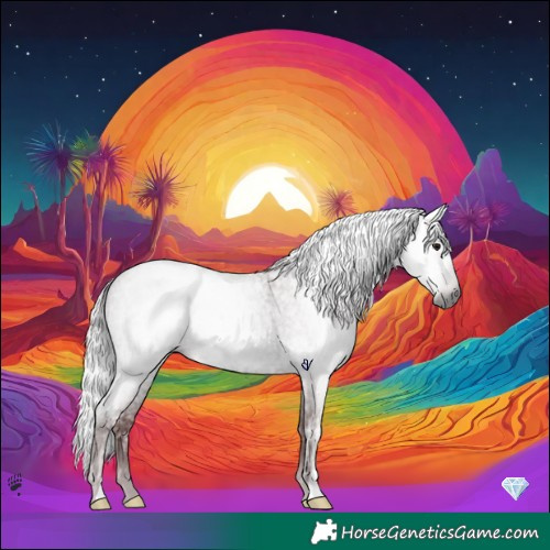 Horse Color:Gray Platinum Chocolate Silver Brown Ice Roan 