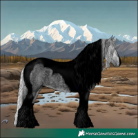 Horse Color:Void Silver Brown Chinchilla Roan Dun Tobiano 