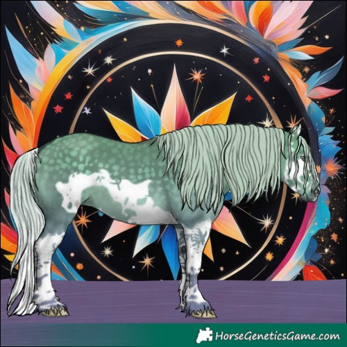 Horse Color:Silver Grullo Chinchilla Splash Frame