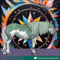 Horse Color:Silver Grullo Chinchilla Splash Frame