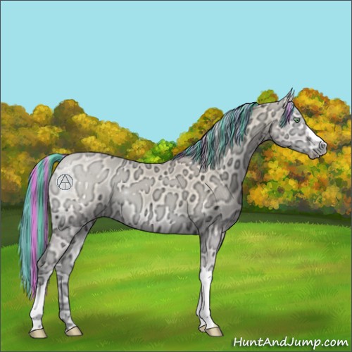 Horse Color:Painted Perlino Ice Onyx 