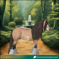 Horse Color:Bay Dun Sabino Rabicano 