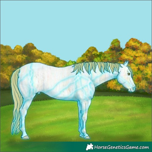 Horse Color:Thunderstruck Watercolor Gold Champagne Ice Roan