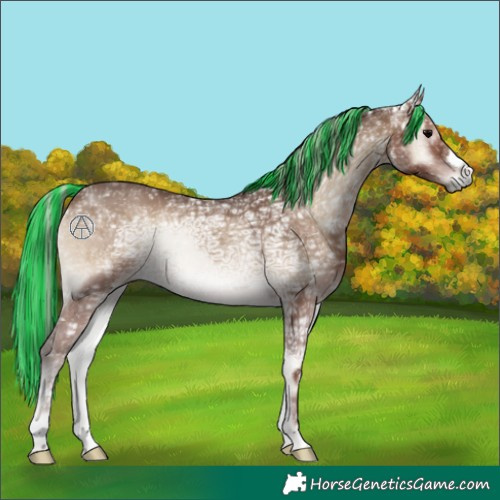 Horse Color:Painted Silver Blue Onyx Ice