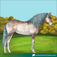 Horse Color:Painted Silver Brown Ice Onyx 