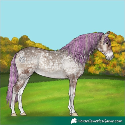 Horse Color:Painted Silver Blue Onyx Ice