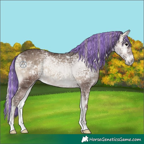 Horse Color:Painted Silver Blue Onyx Ice