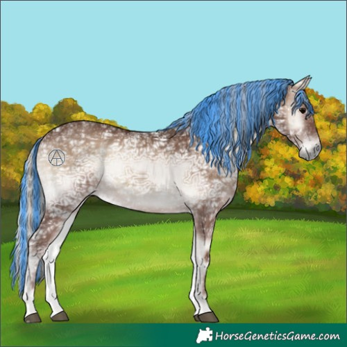 Horse Color:Painted Silver Blue Onyx Ice 