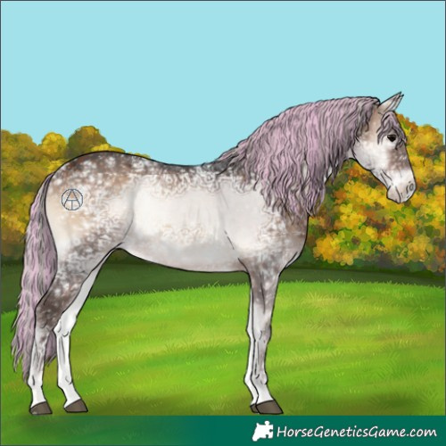 Horse Color:Painted Silver Brown Ice Onyx