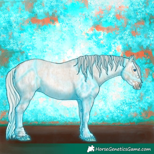 Horse Color:Thunderstruck Silver Brown Ice Roan Dun Splash Frame Rabicano