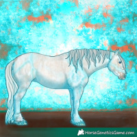 Horse Color:Thunderstruck Silver Brown Ice Roan Dun Splash Frame Rabicano 