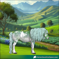 Horse Color:Painted Watercolor White Spotted Silver Blue Onyx Chinchilla Tobiano Rabicano 