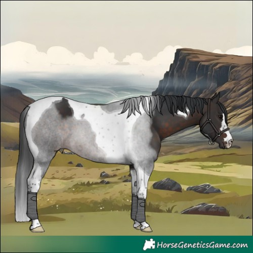 Horse Color:Brown Tobiano 