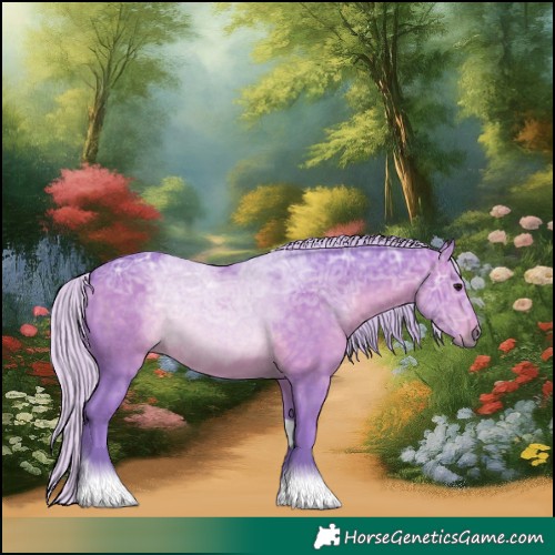 Horse Color:Watercolor Silver Brown Ice Sabino Tobiano