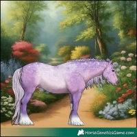 Horse Color:Watercolor Silver Brown Ice Sabino Tobiano