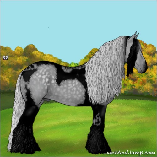 Horse Color:Void Silver Grullo Chinchilla Tobiano 