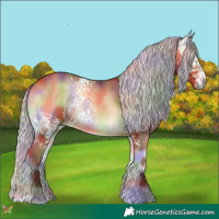 Horse Color:Nacre White Spotted Silver Bay Onyx 