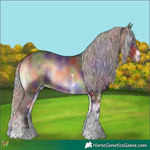 Horse Color:Nacre White Spotted Silver Brown Onyx 