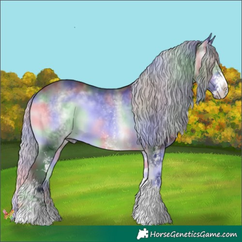 Horse Color:Nacre White Spotted Silver Brown Chinchilla Onyx 