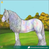 Horse Color:Nacre White Spotted Liver Red Onyx Chinchilla 