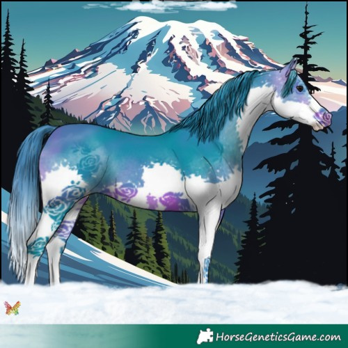 Horse Color:Watercolor Brown Splash Tobiano 