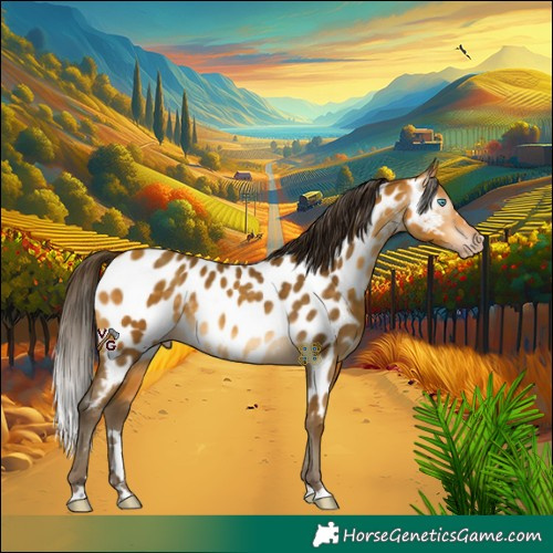 Horse Color:Gray Amber Cream Champagne Near Leopard Rabicano