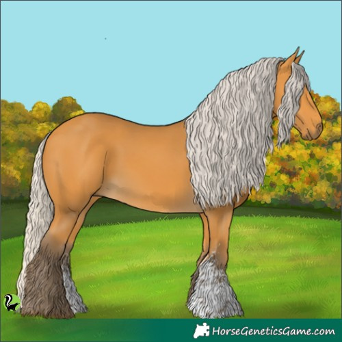 Horse Color:Silver Buckskin Sabino 