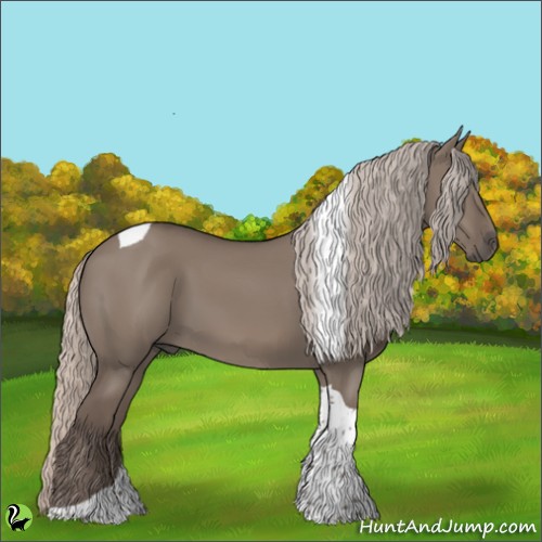 Horse Color:Silver Grullo Tobiano 